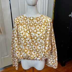 Rebecca Taylor Gold and White Blouse